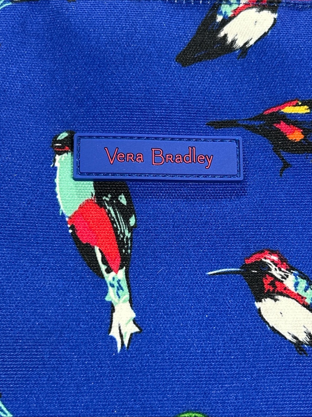 Vera Bradley Large Insulated Cooler Tote Mini Tody Birds Blue Retired Print‎ - Picture 2 of 9